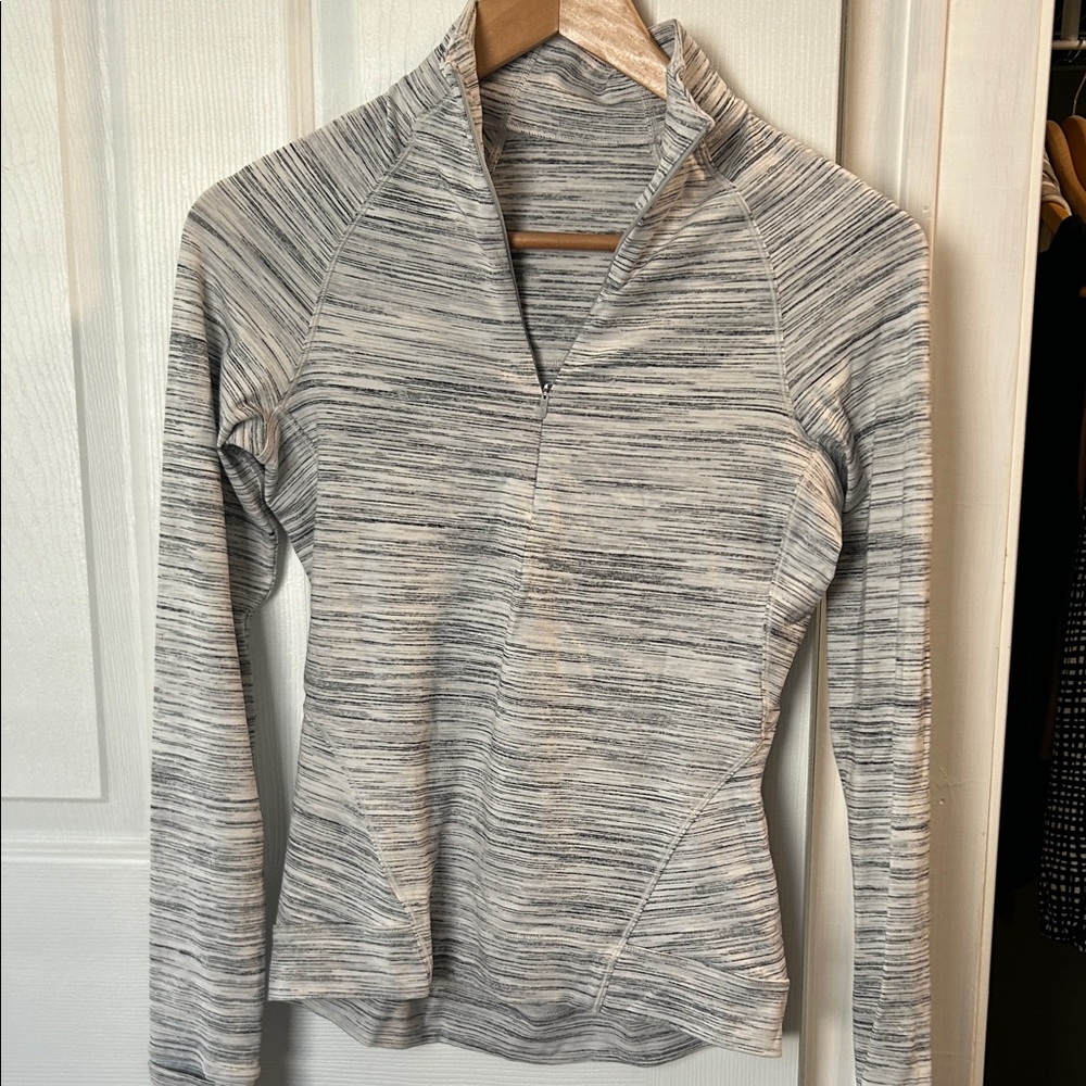 lululemon athletica Gray Striped Women's Top